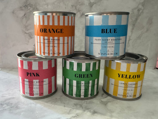 FUN PAINT TIN CANDLES - A HINT OF DULUX-URY